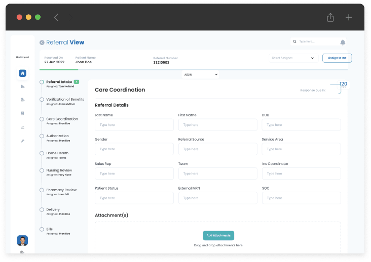 Automated Referral Management Dashboard